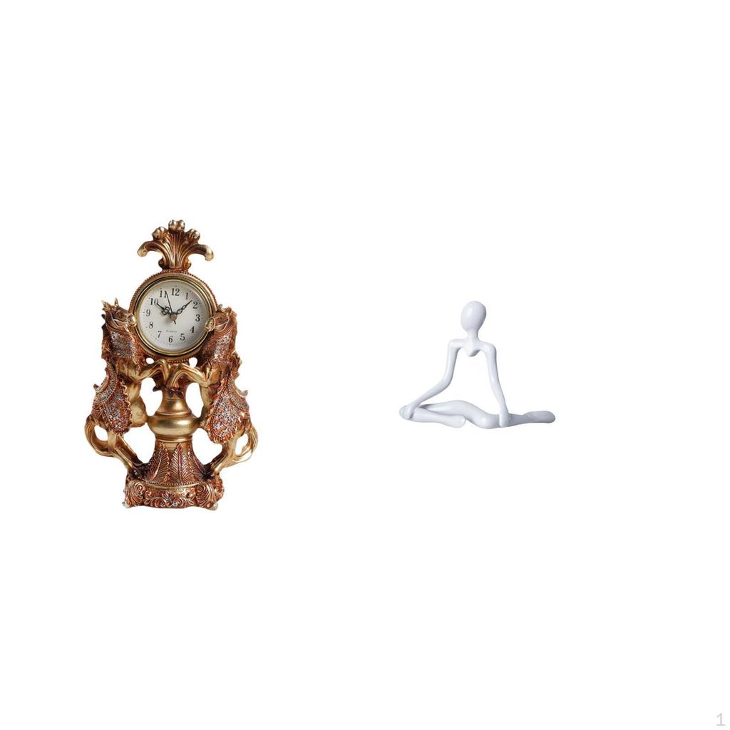 Horse Clock Thinker Desktop Figurine Decoration Crafts Collection Statue Animal Table Abstract