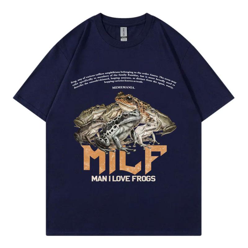 Man I Love Frogs Funny Meme Graphic T Shirts Mens Women Vintage Fashion Short Sleeve T Shirt Summer Casual Loose Cotton Tshirt