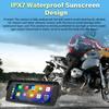 6.8 Inch Motorcycle Navigation 2K DVR Wireless CarPlay Android Auto IP67 Waterproof Dual Bluetooth Display Screen Portable TPMS
