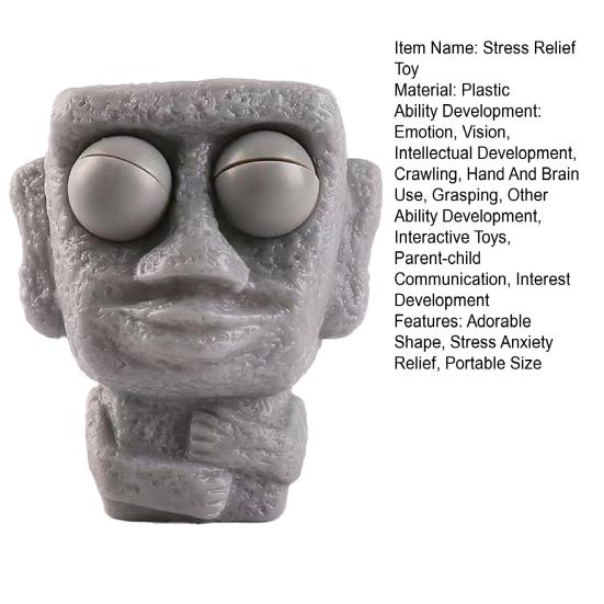 Popping Eye Rock Man Squeeze Toy Anxiety Stress Relief Watermelon Pinch Sensory Toy Soft Stress Ball Cabbage Dog Fidget