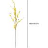 4Pcs Artificial Forsythia Flowers, 39in Faux Forsythia Branches Silk Yellow Flower Stems, Fake Orchids Bouquets for Floral Arrangement Wedding Home