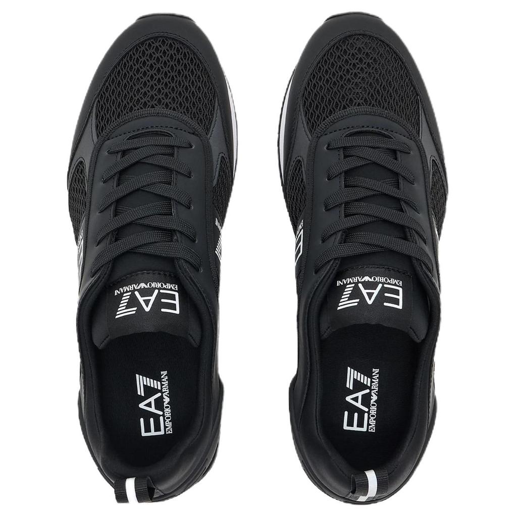 Emporio Armani EA7 Round Toe Lace-Up Color Block Low-Top Casual Shoes Unisex sneakers Black 7X000334AF18610MC001