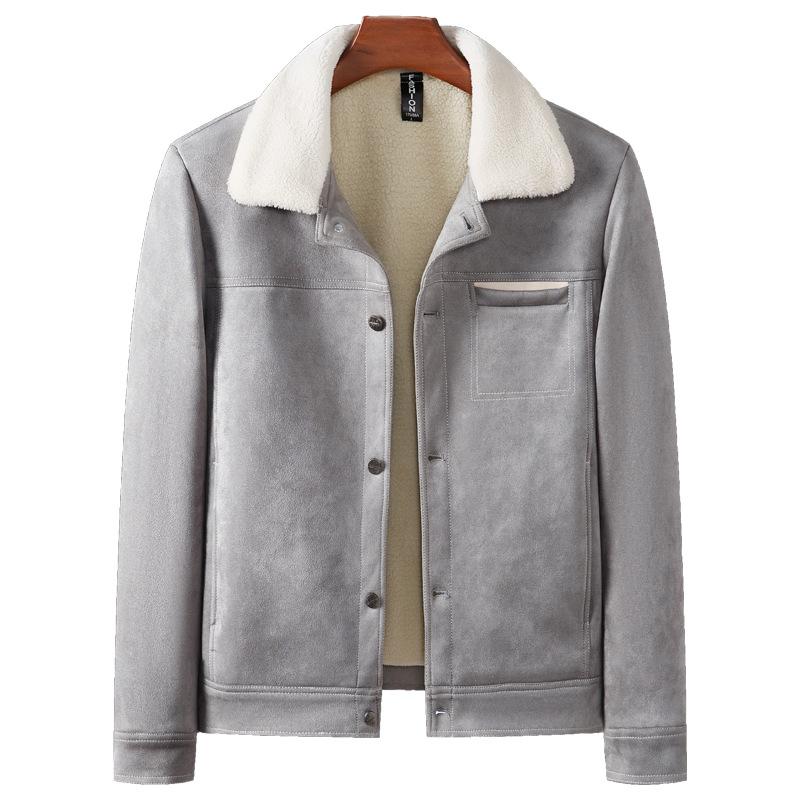 Men's Suede Jacket Autumn Casual Denim Jacket Men's Simple Jacket