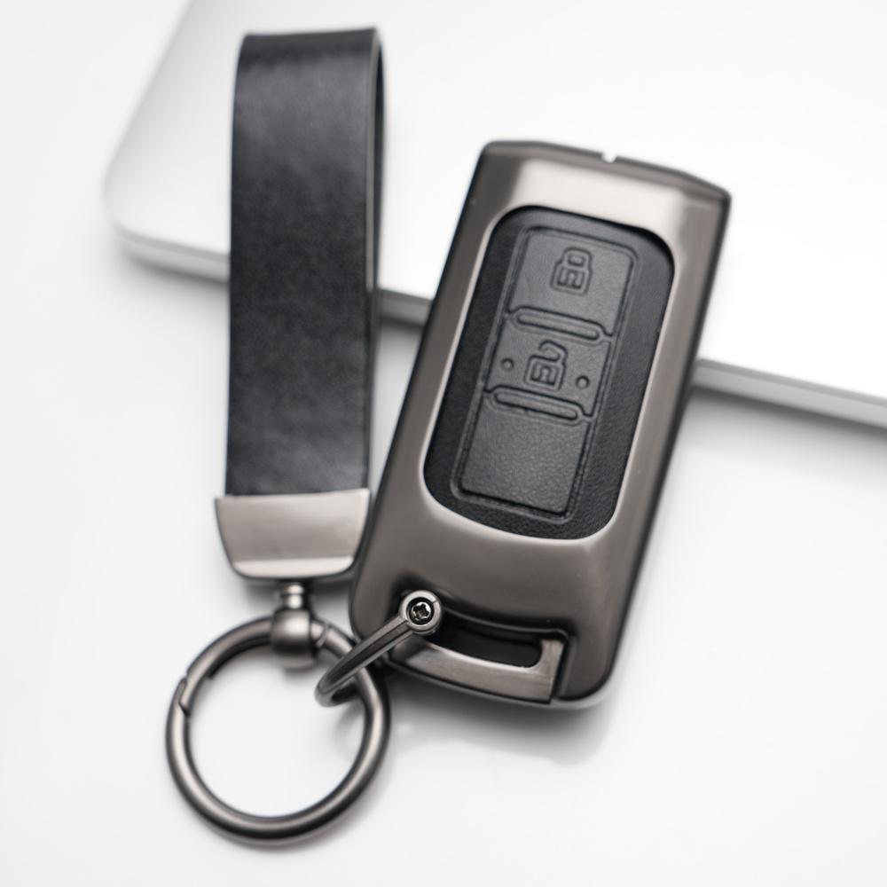 

Zinc Alloy Leather Car Key Case Cover Shell For Mitsubishi Xpander Outlander ASX Pajero Eclipse Cross Montero Accessories
