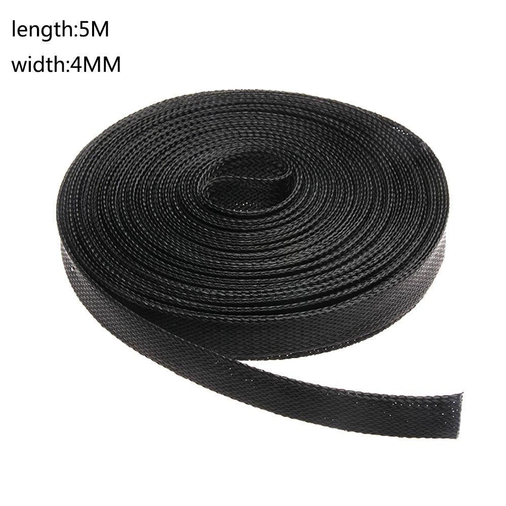 Black Tight PET Expandable Wire Protection Cable Braid Sleeving Insulation