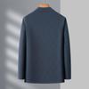 Men's Lightweight Cotton Jacket for Autumn/Winter - Mid-Aged Elderly Dad Lapel Style, Warm Business Casual Coat