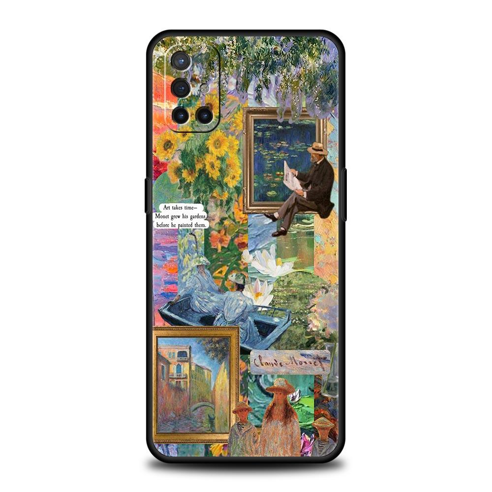 Funda de teléfono con cielo estrellado estilo Van Gogh para OnePlus 12 11 10 9 8 7 7T Pro 12R 10R 9RT 9R 8T Nord N100 N200 N10 2T CE 2 5G Cubierta Negra