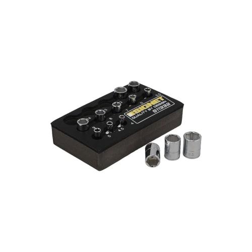 SIGNET 1/4" DR 13-Piece Mirror Finish Socket Set with DESIGN Tray (11332)