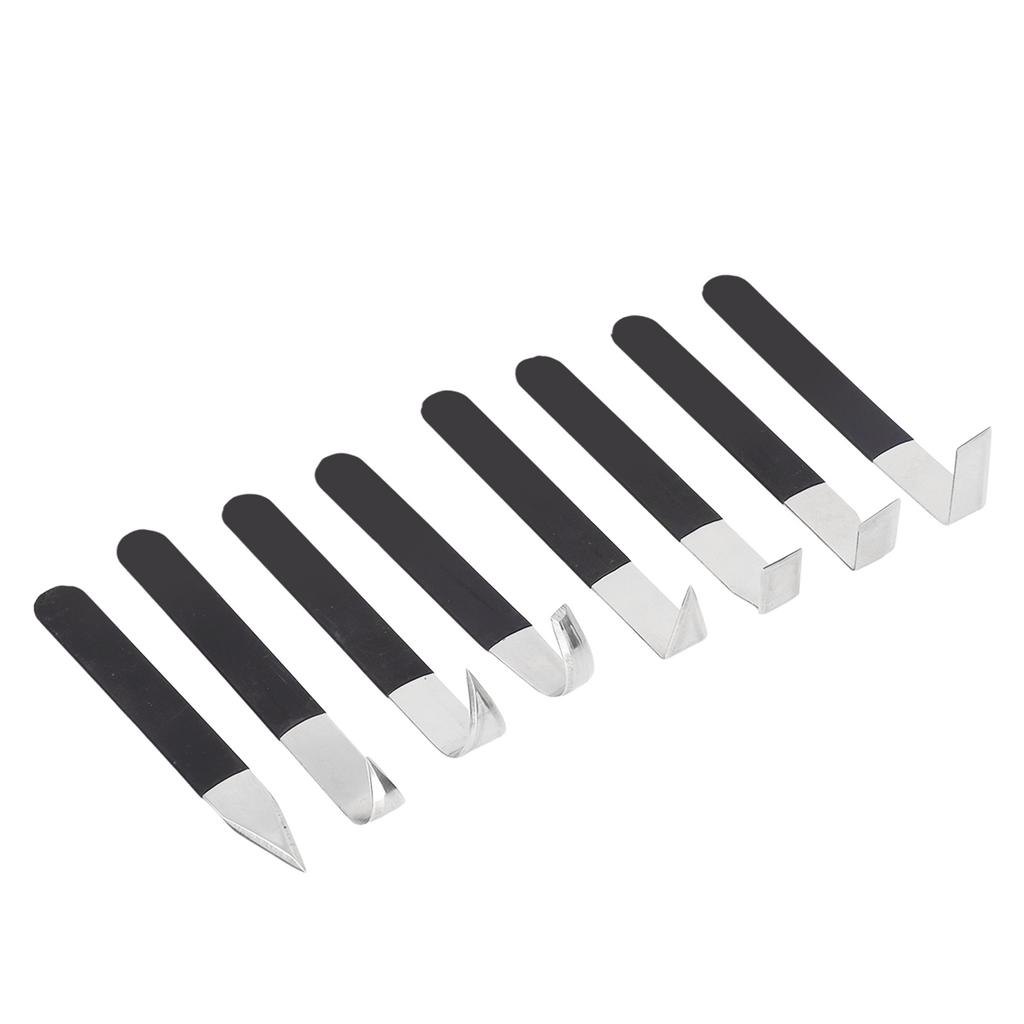 8 Pcs Set Clay Carving Knife Stainless Steel Rounded Blade Comfortable Rubber Sleeve Handle Sculpting Pottery Tools