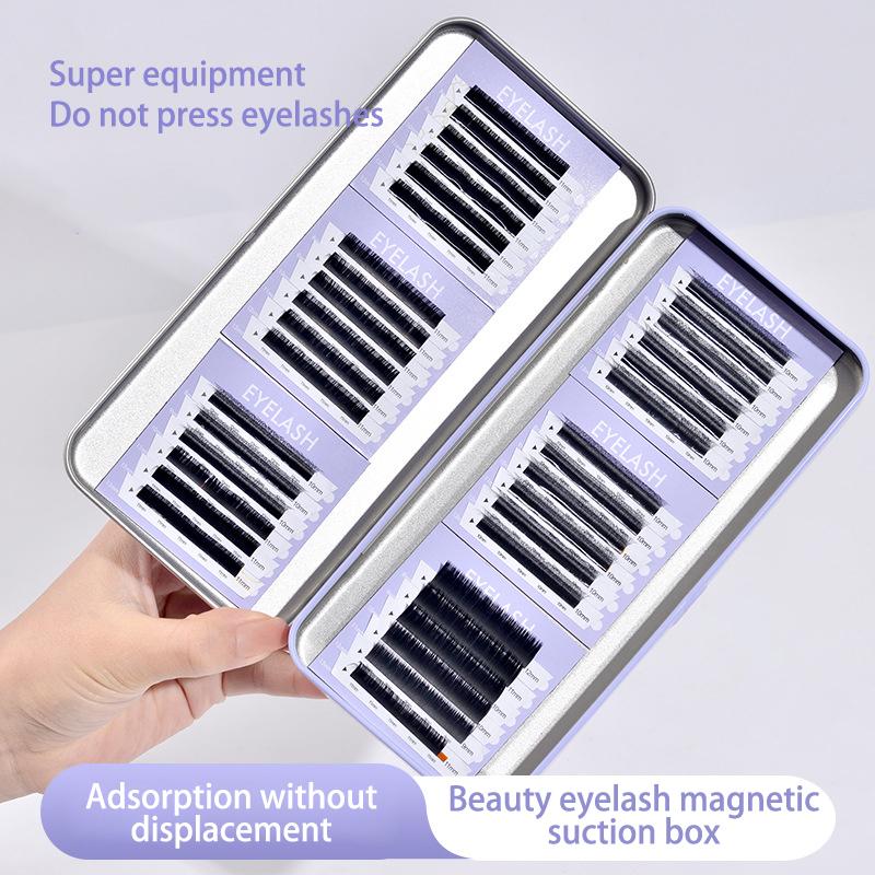 Magnetic Piece Nail Art Eyelash Extension Storage Box Makeup Eyelashes Pallet