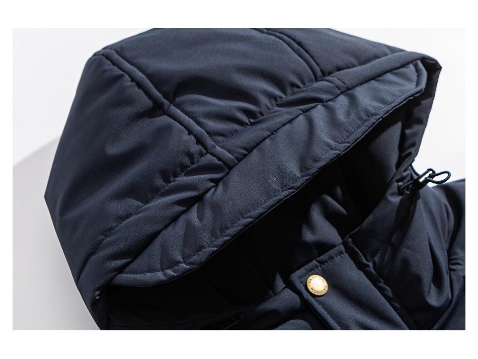 SINKACME Men's Retro Japanese Casual Workwear Winter Hooded White Duck Down Jacket YR281