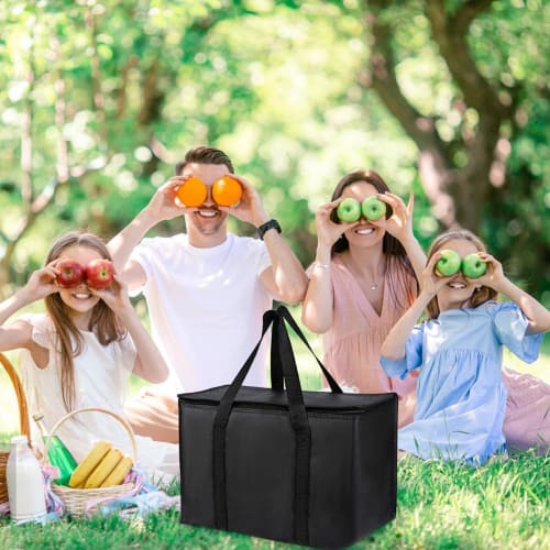 Lebensmittel-Liefer-Kühltasche, Lunchbox-Isolierung - Großvolumige Vlies-Isoliertasche, Tragbare Picknick-Lunchtasche, 65L-70L, Heiß/Kalt Lunchbox-Isola