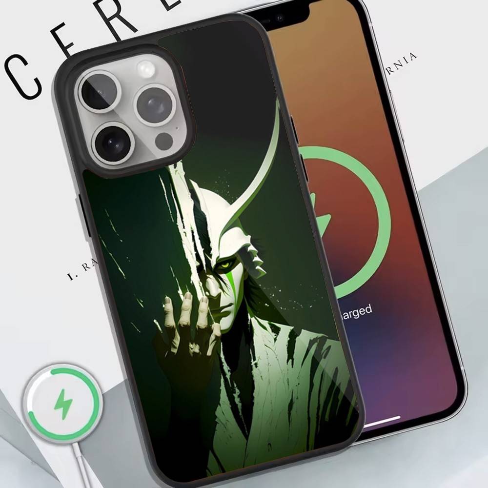 Anime U-Ulquiorra Cife Phone Case For Magnetic Wireless Charge Cover For iphone 16 15 14 13 12 11 Pro Max Plus Coque