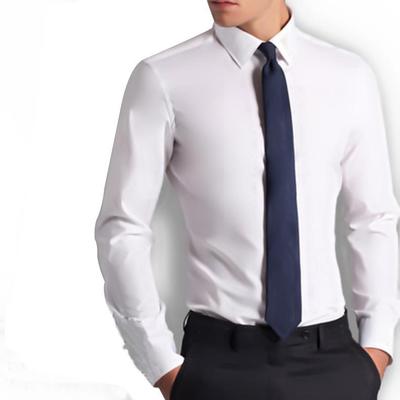2025 Men's Slim-Fit Non-Iron Long-Sleeve Cotton Business Shirt - White