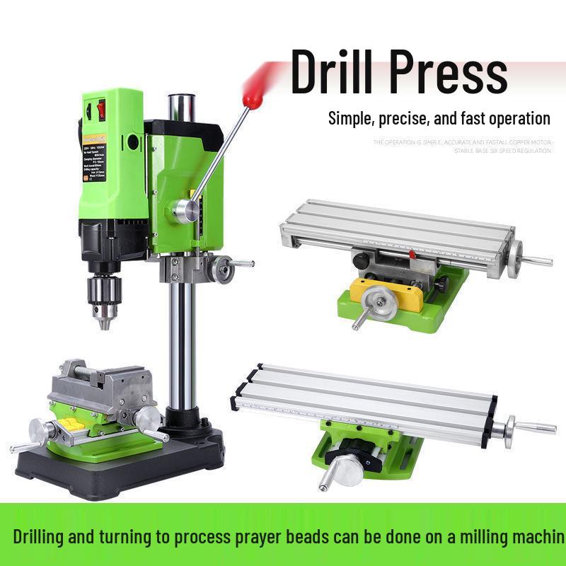 High-Precision Miniature Bench Drill: Industrial-Grade Small Drill Press for Woodworking and Household Use