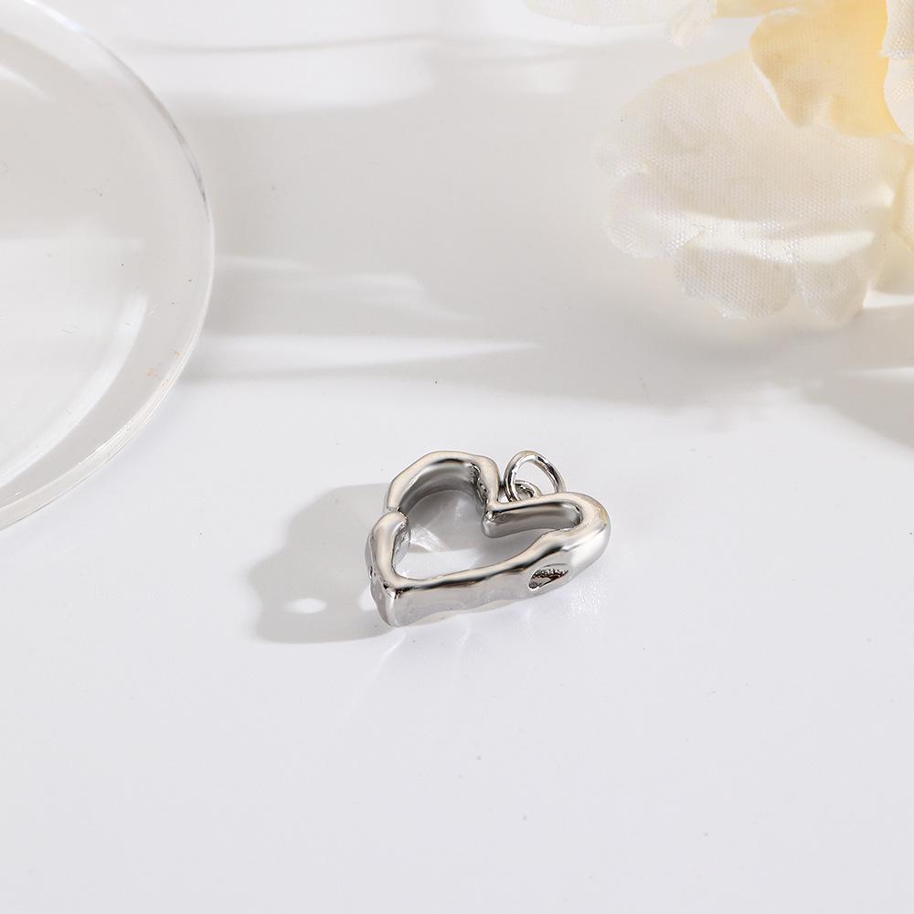 Подвеска в стиле ретро в форме персикового сердца с медным покрытием 18 карат