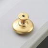 Golden Aluminum Alloy Round Drawer Pull Handles for Cabinets, Shoe Cabinets, And Wardrobes, Black Furniture Hardware with Single Hole Handles.