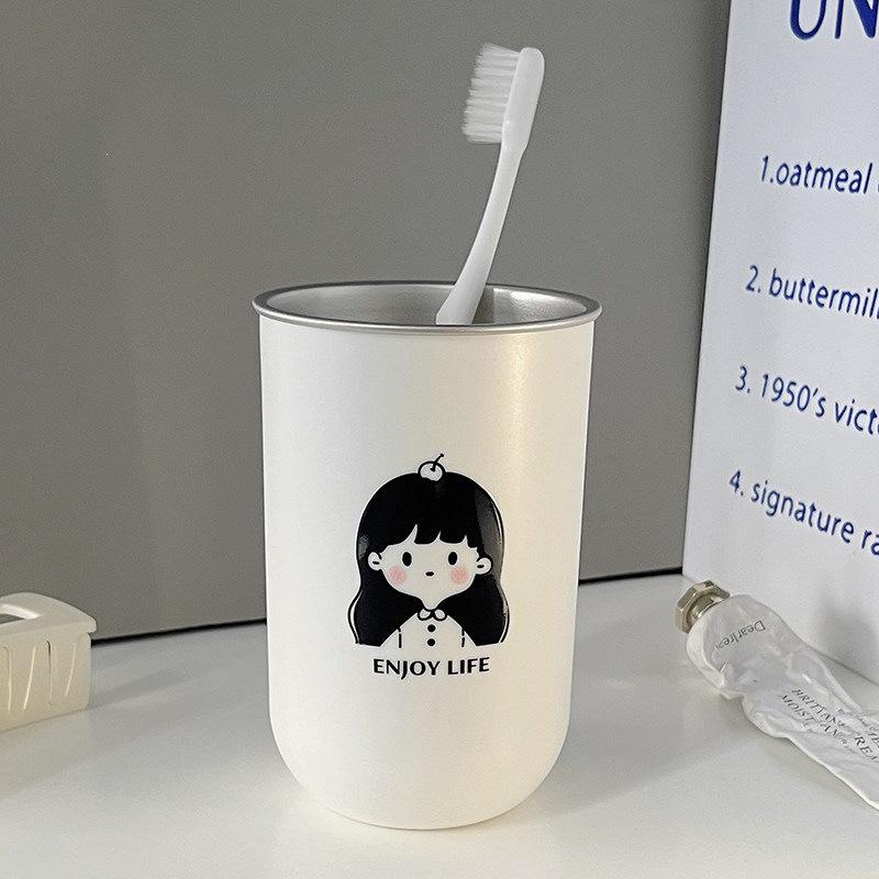 Stainless Steel Mold-Proof Mouthwash and Toothbrush Cup for Men, Women, and Kids – Durable, Drop-Proof Design for Couples and Families