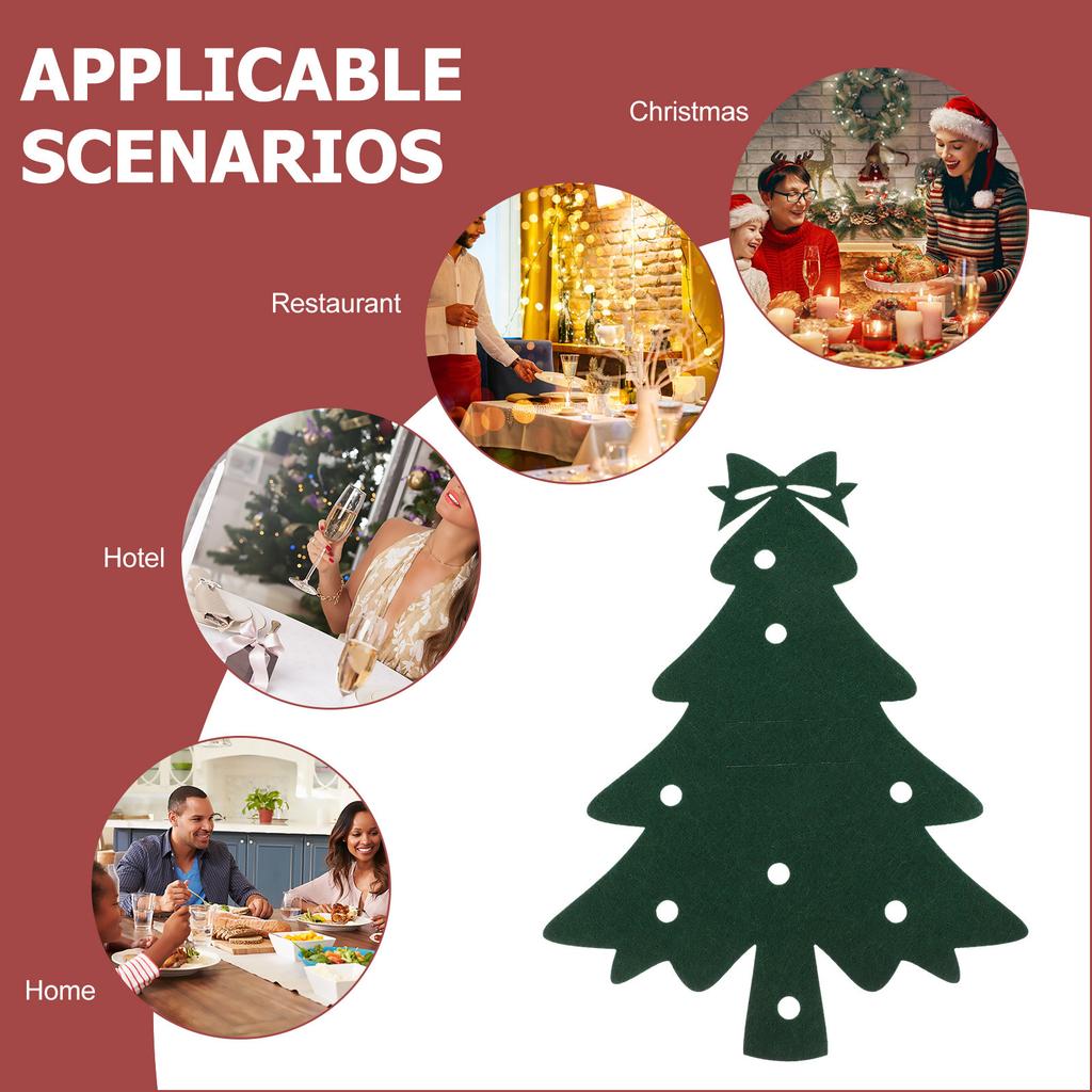 4 Stück Weihnachts-Messer- und Gabel-Schutzhüllenhalter Silberwaren Tischdekorationen Besteck