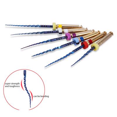 6Pcs/Box Dental Heat Activated Canal Root Files Sx-F3 25Mm Dentist Tools Can Bend For Preparing Root Canal Treatment