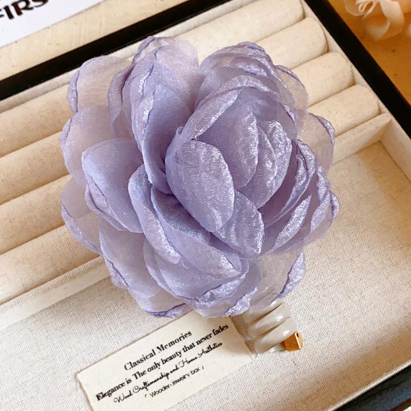 Flower pearl phone line hair band sweet bubble braided hair rope small fresh atmosphere low ponytail hair accessories women