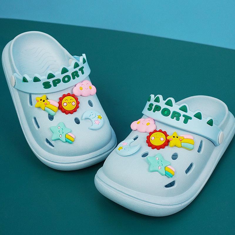Kids' Breathable Cartoon Closed-Toe Summer Sandals - Lightweight Outdoor Shoes for Boys & Girls