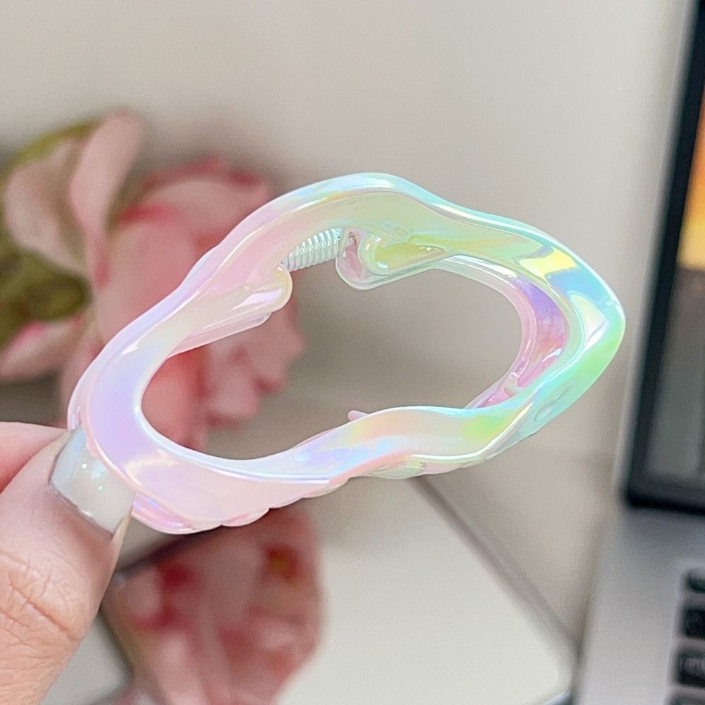 Elegant Gradient Hair Claw Illusory Color Geometry Shark Clip  Hair Accessories