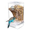 Bird Feeders Automatic Parrot Feeder Drinker Acrylic Seed Food Container Cage Accessories For Small And Medium Parakeets