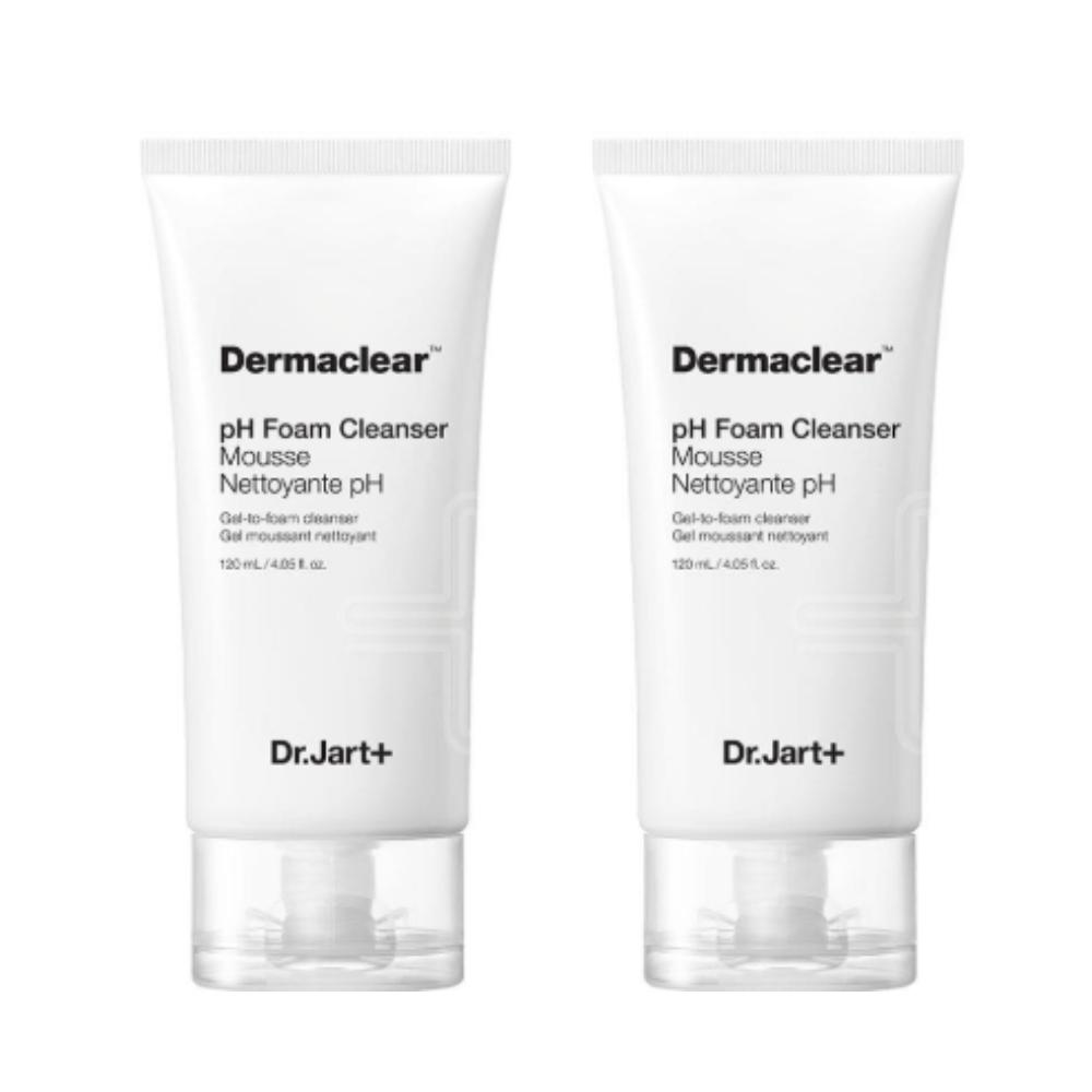 

Dr.Jart+ Dermaclear pH Foam Cleanser 120ml ×2 Low-pH Gentle Daily Cleanser