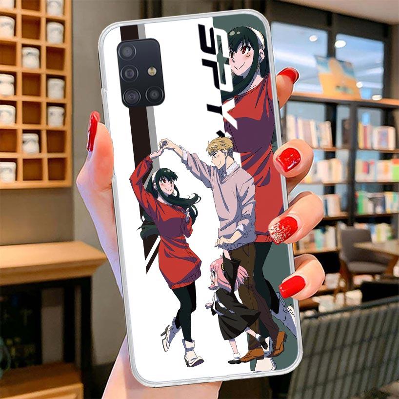 Anime Spy Family Anya Cover Phone Case For Samsung Galaxy A12 A22 A32 A52 A72 A02S Phone Case Note 20 Ultra 10 S10 Plus A51 A71
