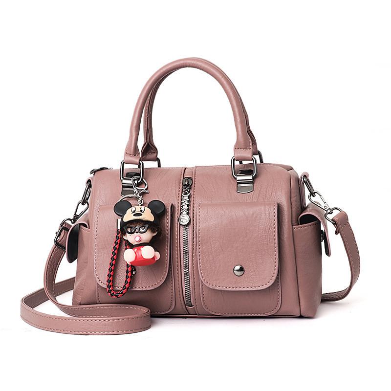 Stylish New Autumn Shoulder Bag Spacious Crossbody Bag With Cute Charm Accessory