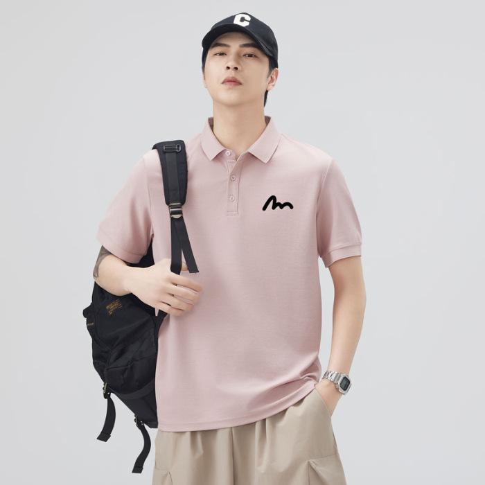 Summer Thin Three-dimensional Silicone Printed Short-sleeved POLO Shirt Men's T-shirt Top