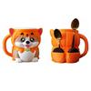 Corgi Ice Cream Pint Holder with Pumpkin Hoodie Insulated Sleeves Cover Cooler Adorable Dog-Themed Ice Cream Pint Containers for Beer Soda Dessert