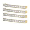4 ks/sada Křišťálová rukojeť Moderní dvířka skříňky Diamanty Dvojitá rozteč děr 128 mm Knoflík zásuvky