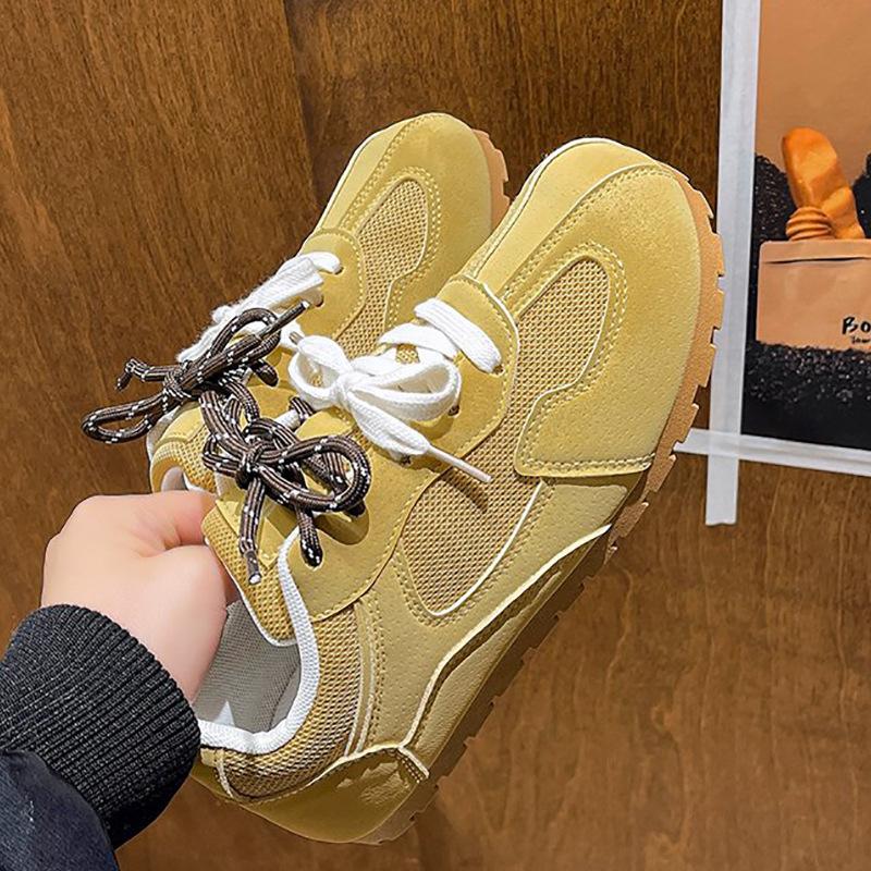 

Trendy fashion retro versatile flat-bottomed Agam training shoes women s 2025 new autumn and winter lightweight low-top casual board shoes 39 жовтий