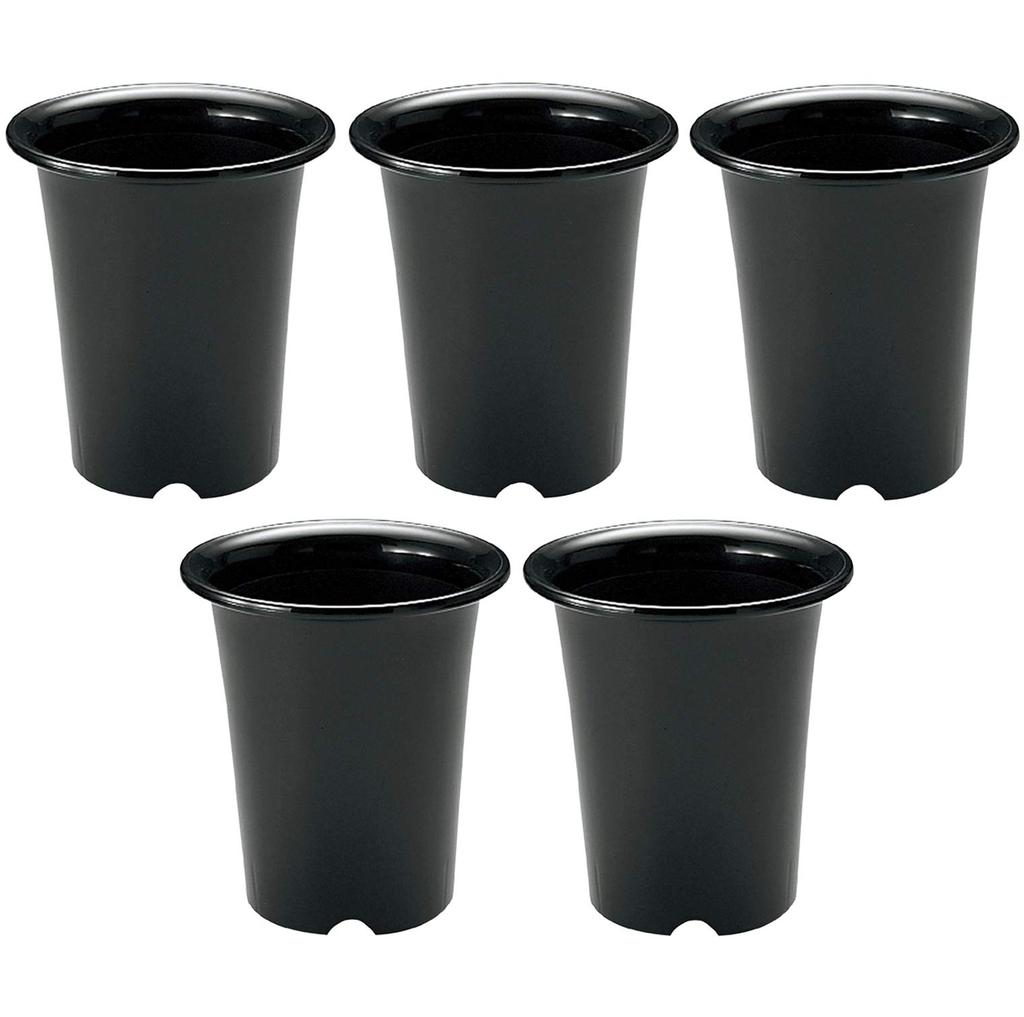 Richell Orchid Size Set of Made in 002106 Pot, 8, 5.5L, Black, 5, Japan,