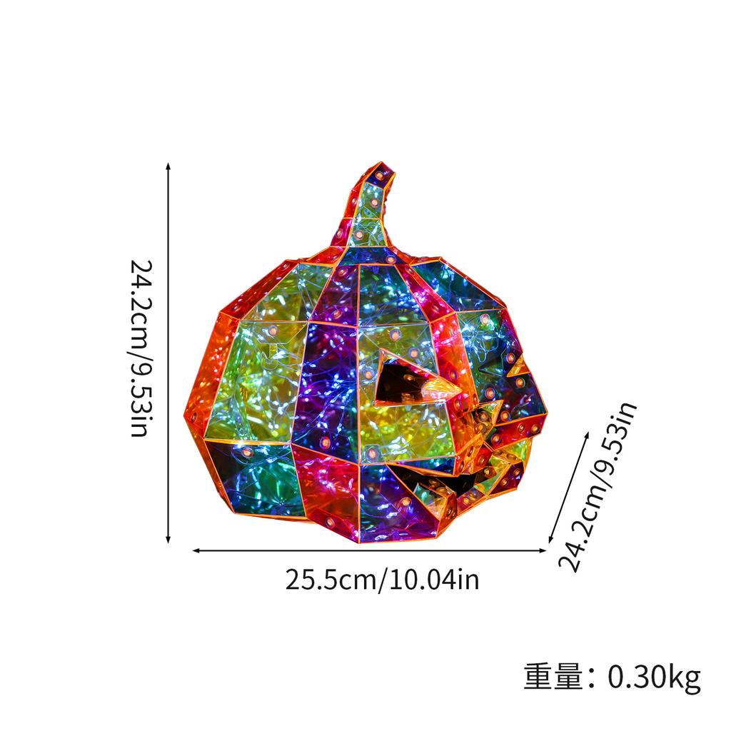 Cartoon Crafts Decor Iridescent LED Light Up Figurines Ornaments Halloween Spooky Festival Christmas Party Gift for Kids Friends