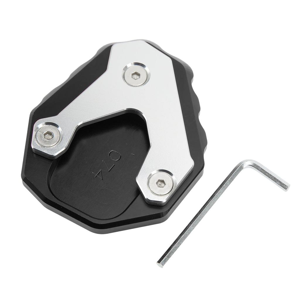 Motorcycle Kickstand Enlarger Aluminium Alloy Side Stand Extension Plate Pad Replacement for CB500X 2019+(Black )