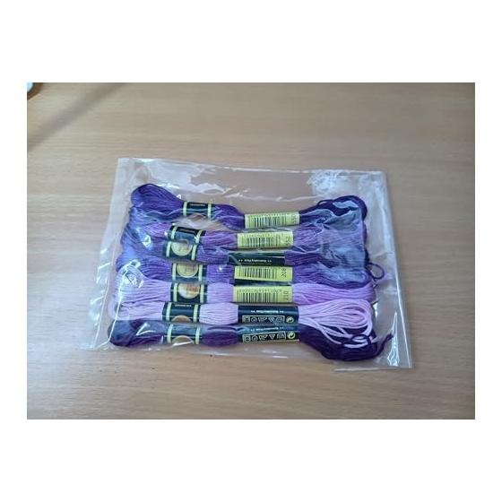 Temari Cat Store Cotton Polyester No. 25 Embroidery Thread Same Color Number as DMC Color Set Cross Stitch Misanga [Parallel Import] (7, Green I)
