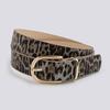 Simple and Versatile Young Candy Belt Leopard Print Flat Women's Fashion Belt