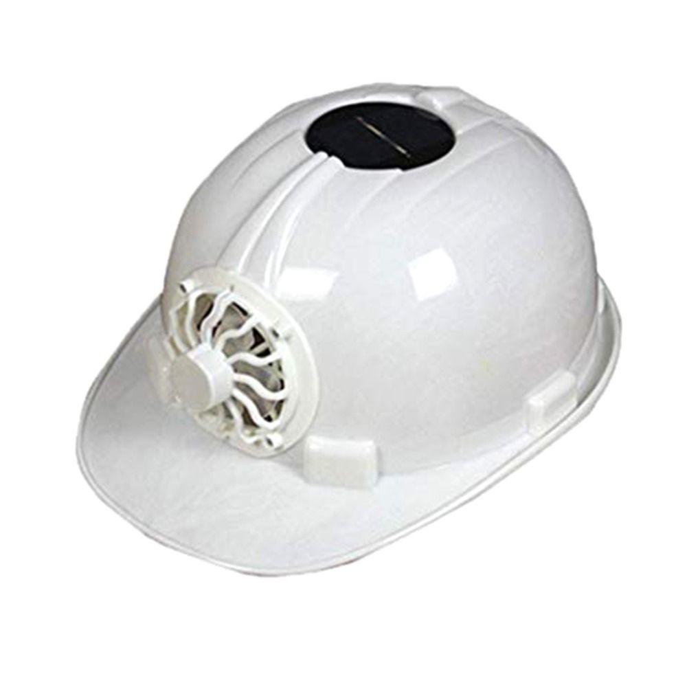 

Solar Power Fan Helmet With Cooling Fan Fan Safety Helmet Anti-mite Protective Cap белый