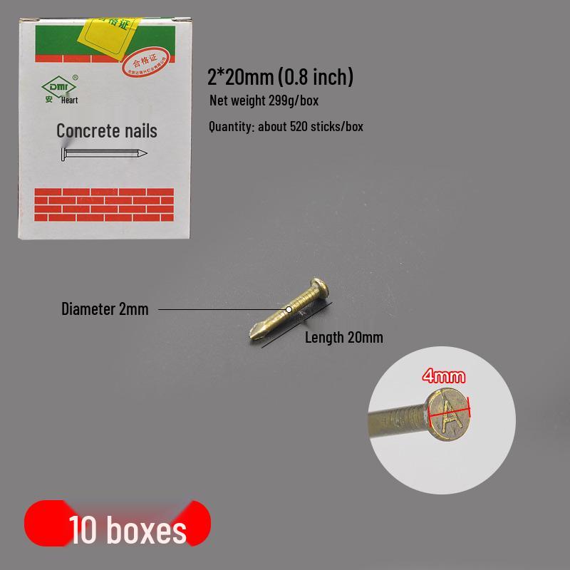 High Hardness Cement & Steel Nails: Durable Wall & Woodworking Nails, Round Nails & Decorative Hooks for Concrete and More
