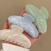 3-Color Set Marble Streamer Cloud Pattern Crescent Acetate Hair Clip, High-End Fashionable Sweet Hair Accessory