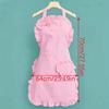 Long Pink Heart Apron, Ruffled Design with Pockets, Cute And Vintage Women'S ApronMaid Dress