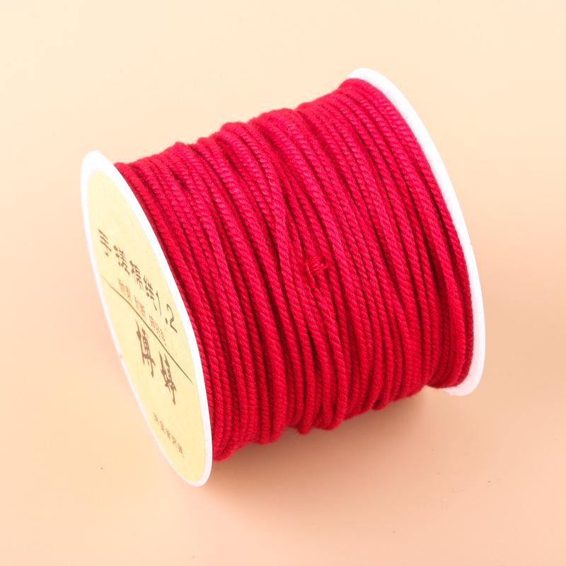 20m Multicolor Tie-Dyed Cotton Thread for DIY Moon Bodhi Bracelet