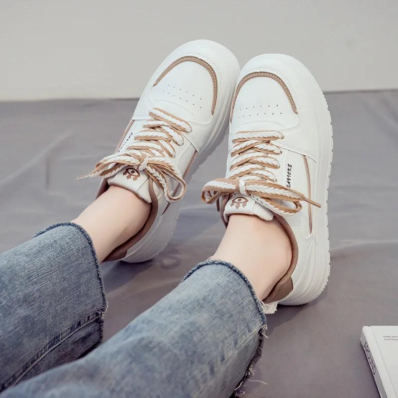 Tênis de corrida plataforma de grife feminino tênis feminino caminhada tênis chunky branco casual slip on sapatos vulcanizados