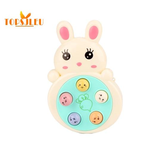 Children Brain Game Entertainment Cartoon Push to Play Pendant Hand Eye Coordination Finger Training Whacking Mole Toy with Hanging Rope Kids Toys