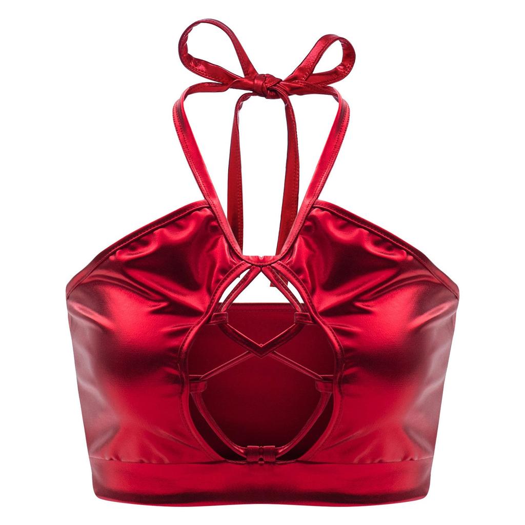 Women's Sexy Slim Fit Cutout Leather Camisole