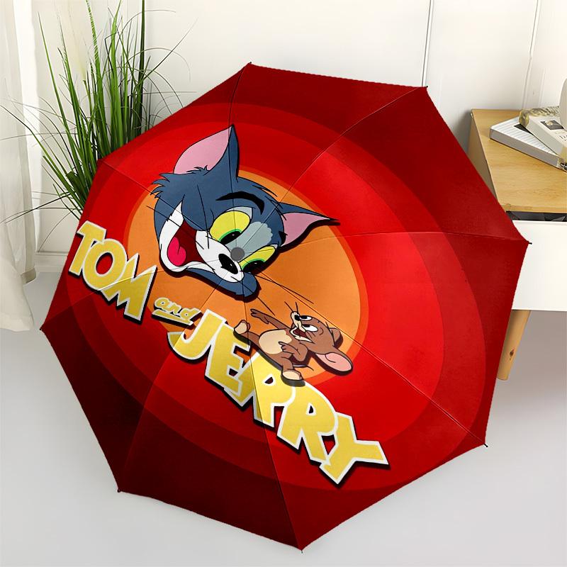

1pc Tom Jerry Adventures Umbrella with Plastic Handle,Suitable for All Seasons Travel Outdoor Multi-functional UmbrellaDCS140