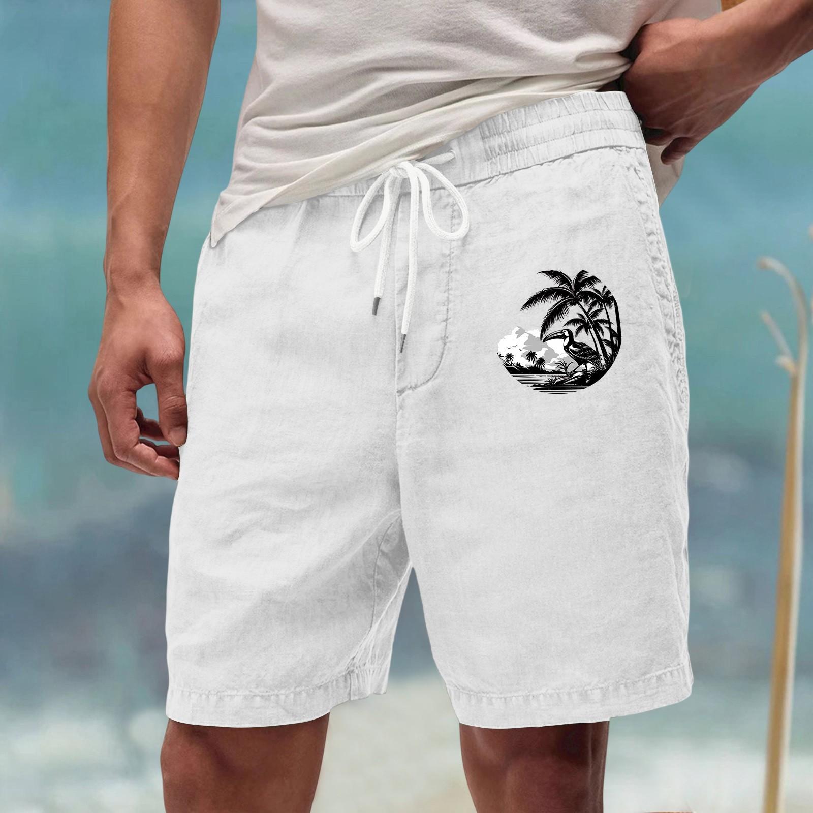 

Чоловічі літні великі повсякденні спортивні штани пляжні шорти XL білий